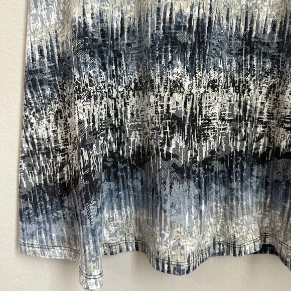 Roz&Ali Multicolor Maxi Boho Skirt Stretch Striped Tie Dye Blue Gypsy Women's PM - Picture 3 of 8